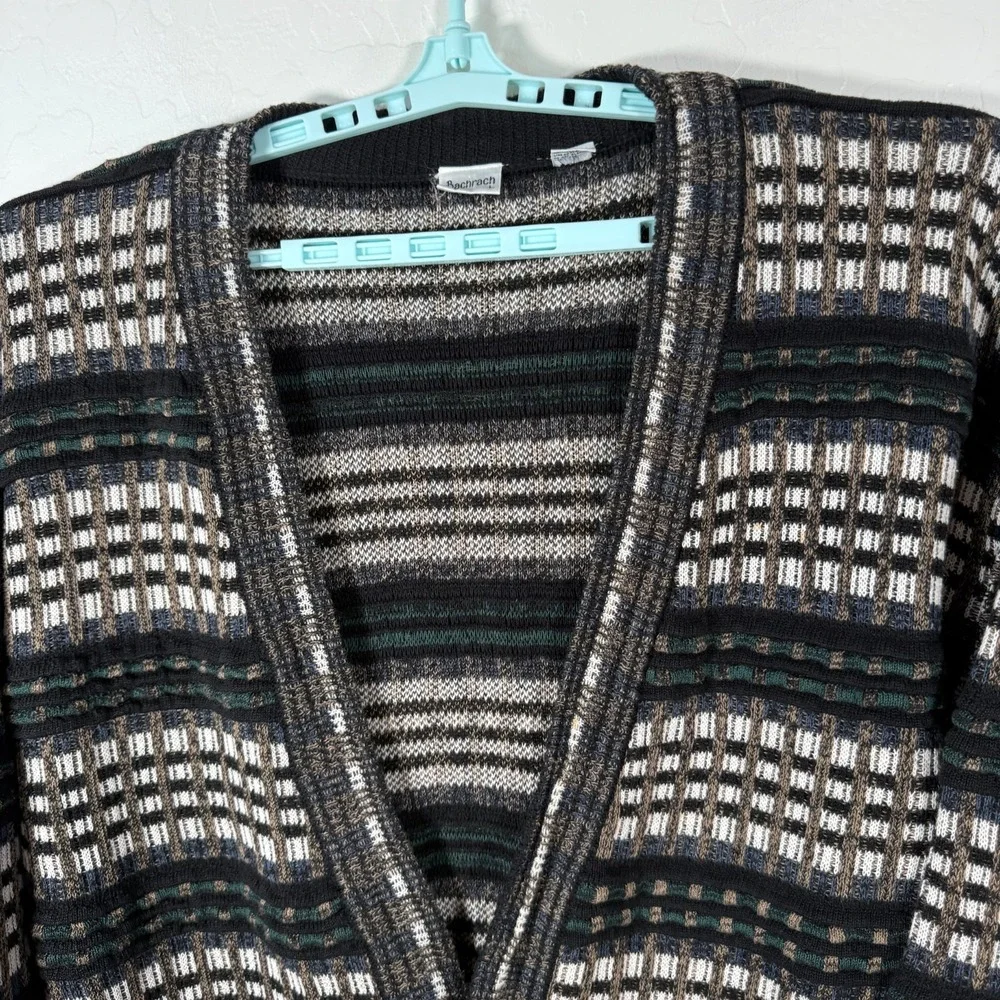 Vintage Bachrach Cardigan Mens Large Button Sweater‎ Textured Cosby Style